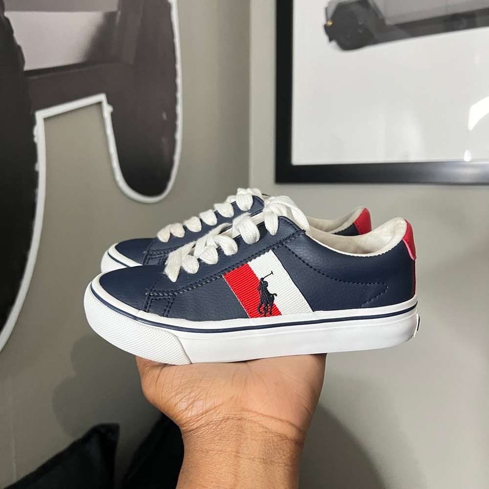 Polo Sneakers with Red and White Stripe
